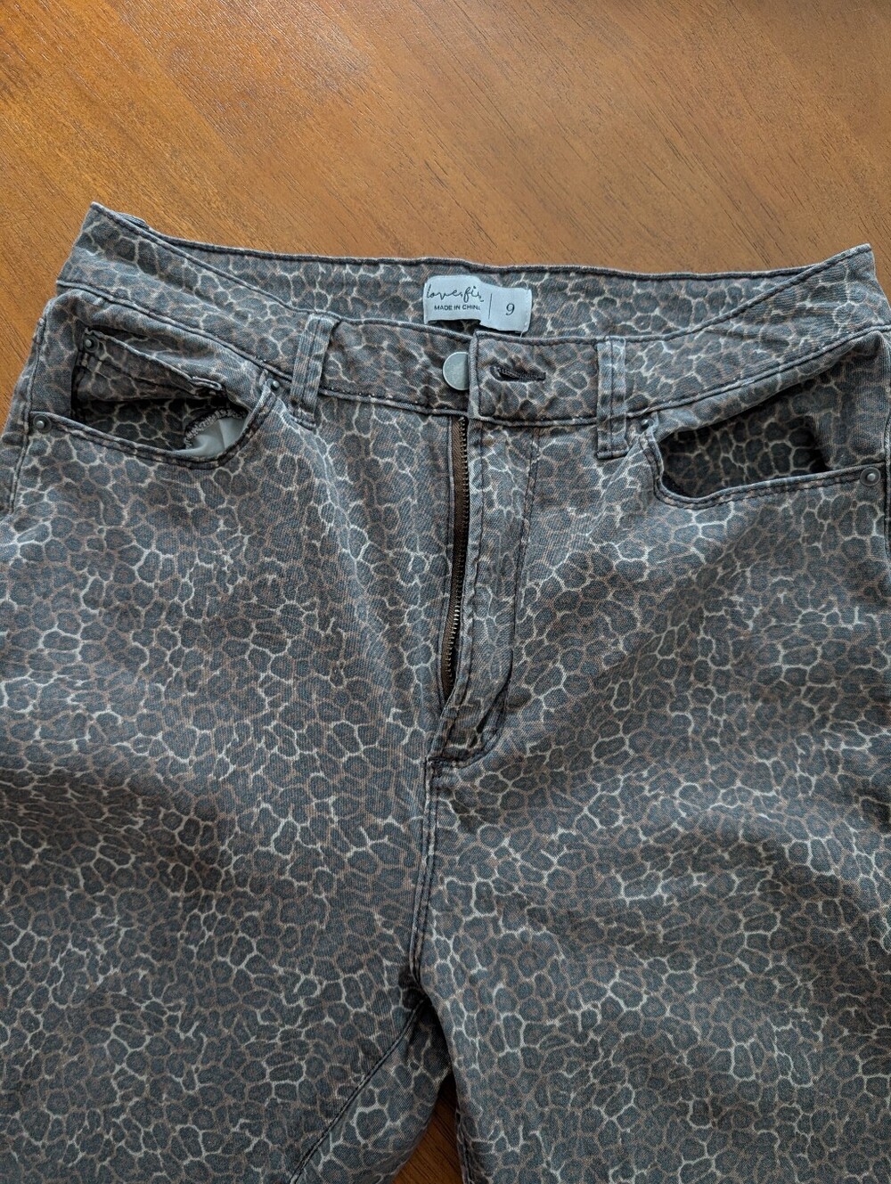 High-Rise Leopard Print Jeans